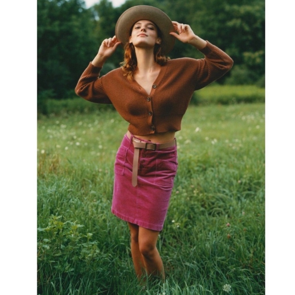 Anthropologie Pink Mini Skirt